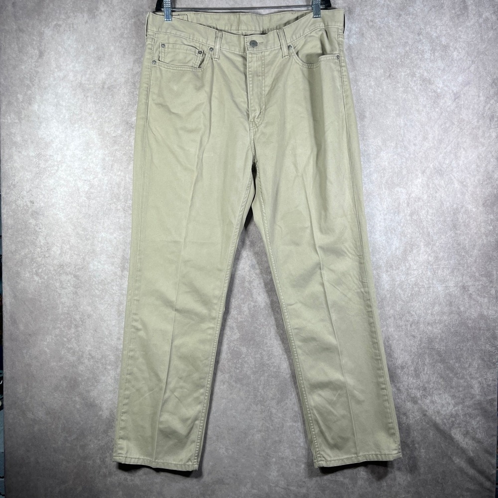 Levi's 514 Jeans Mens Size 38X30 Tan Denim Straight Pockets Casual Everyday
